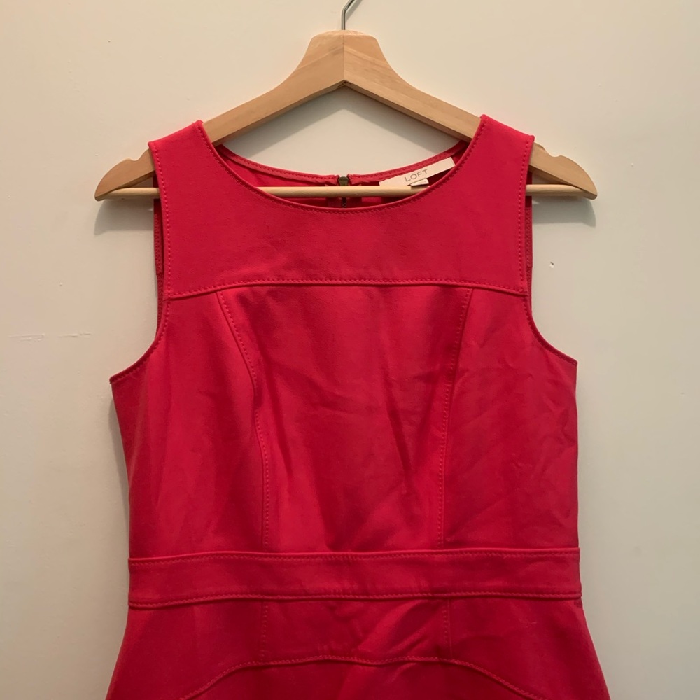 Hot Pink Sleeveless Loft Dress - Picture 2 of 4